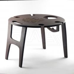 Винный столик, темный орех с гравировкой, 35х25 см