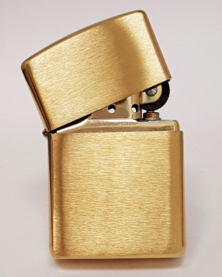 Зажигалка Zippo с покрытием Brushed Brass 204B Золотистая матовая