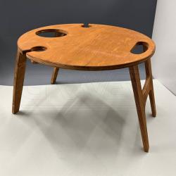 Винный столик на 2 бакала, 35х25 см, Коричневый